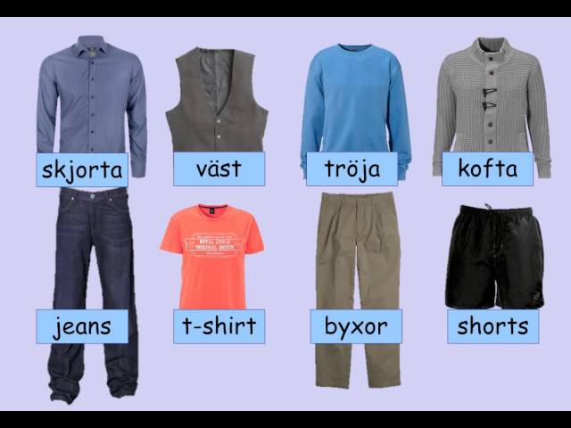 الملابس في اللغة السويدية  kläder