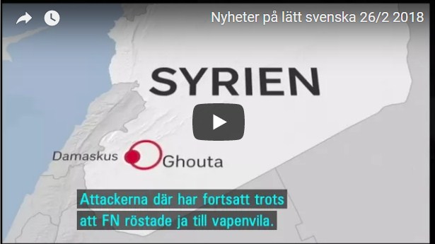 الأخبار بالسويدية البسيطة Nyheter på lätt svenska 26/2 2018