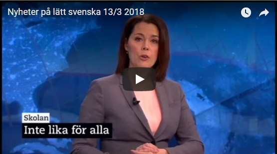 الأخبار بالسويدية البسيطة | Nyheter på lätt svenska 13/3 2018
