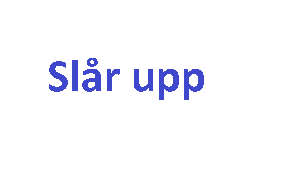 كلمة Slår تعني يضرب لكن ماذا يقصد ب Slår upp؟