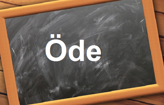 كلمة اليوم”Öde”مع اللفظ الصحيح والامثلة وطريقة الإستخدام